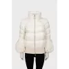 White down jacket with voluminous sleeves