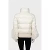 White down jacket with voluminous sleeves