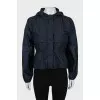 Fitted windbreaker with hood