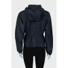 Fitted windbreaker with hood