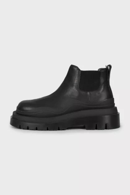 Black boots with chunky soles