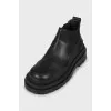 Black boots with chunky soles