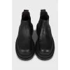 Black boots with chunky soles