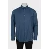 Men's blue fitted shirt