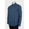 Men's blue fitted shirt