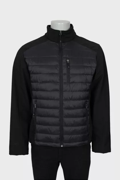 Men's black jacket with zipper