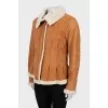 Fitted shearling coat with tag