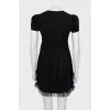 Black mini dress with polka dots
