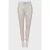 Gray plaid trousers
