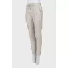 Gray plaid trousers