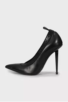Leather high heels