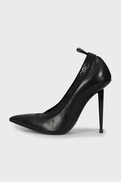 Leather high heels