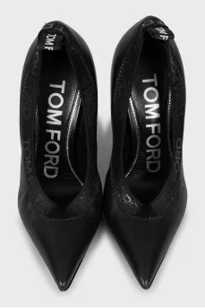 Leather high heels