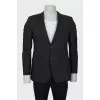 Men's wool jacket with small stripes
