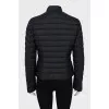 Black jacket with oblique zipper