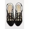 Suede sandals with gold sole