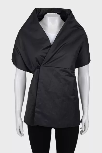 Black cape with ties