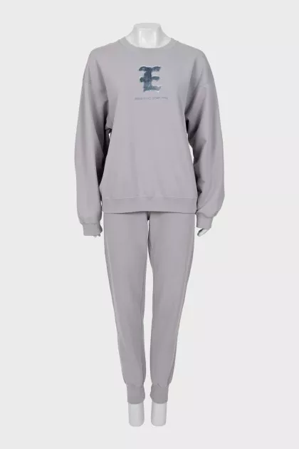 Tracksuit with ribbed print