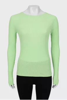 Light green ribbed long sleeve