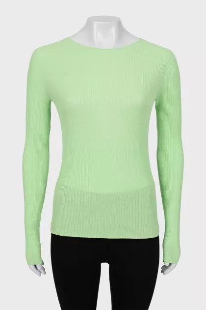 Light green ribbed long sleeve