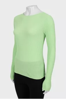 Light green ribbed long sleeve
