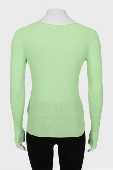 Light green ribbed long sleeve