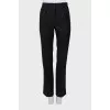 Wool black trousers with arrows