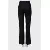 Wool black trousers with arrows