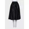 Black printed midi skirt