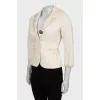 Fitted jacket with beaded embroidery