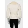 Fitted jacket with beaded embroidery
