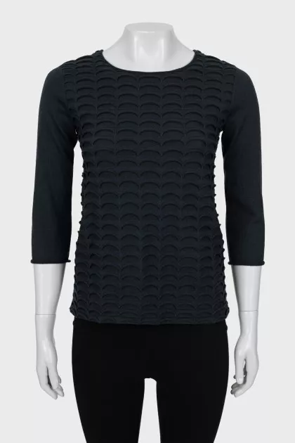 Gray jumper with 3/4 sleeves