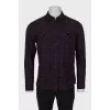 Men's purple checkered shirt