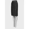 Denim skirt with gold seams