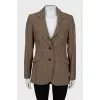 Fitted jacket with stripe print