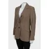 Fitted jacket with stripe print