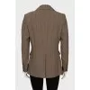 Fitted jacket with stripe print