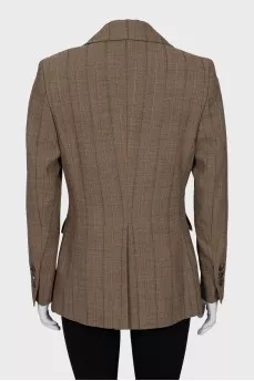 Fitted jacket with stripe print
