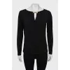 Black blouse decorated with chain