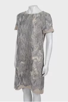 Knitted dress with zipper