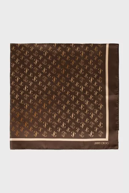 Silk scarf in signature print