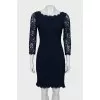 Lace dress with 3/4 sleeves