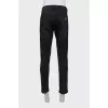Men's black jeans with print