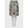 Black and white floral skirt