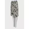 Black and white floral skirt