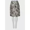 Black and white floral skirt