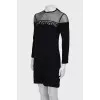 A-line dress with mesh