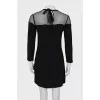 A-line dress with mesh
