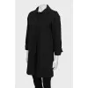 Black raincoat with 3/4 sleeves