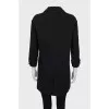 Black raincoat with 3/4 sleeves